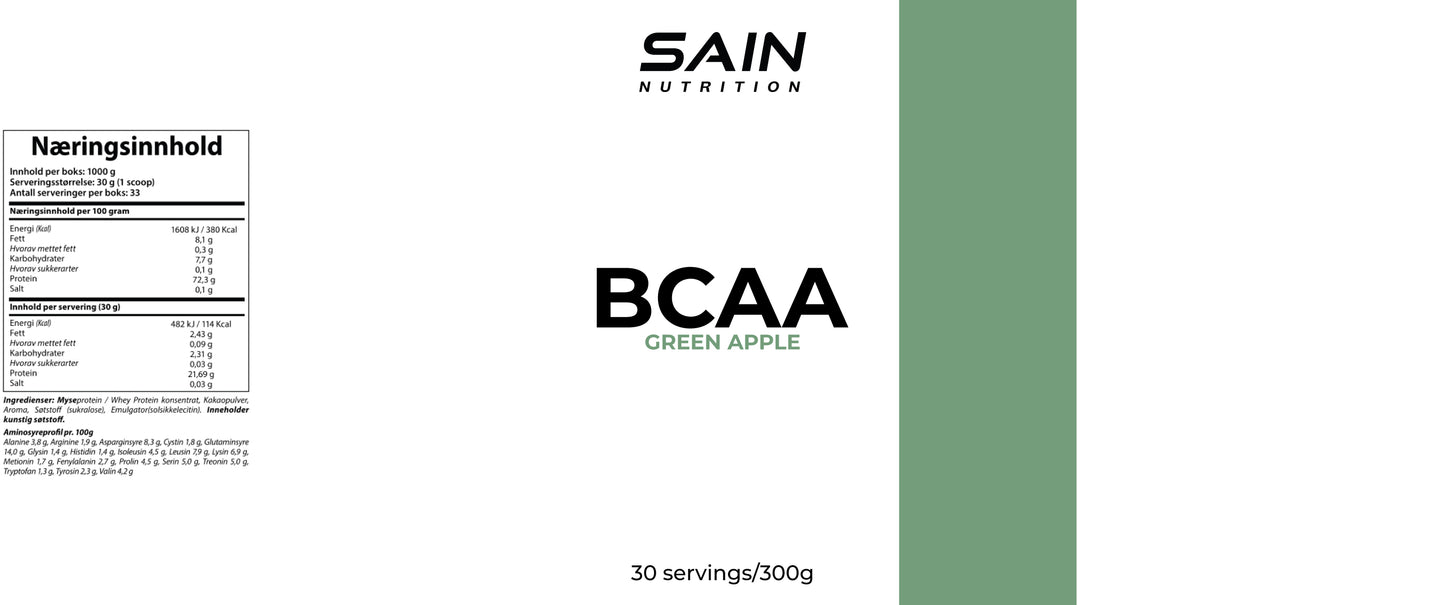bcaa, green apple