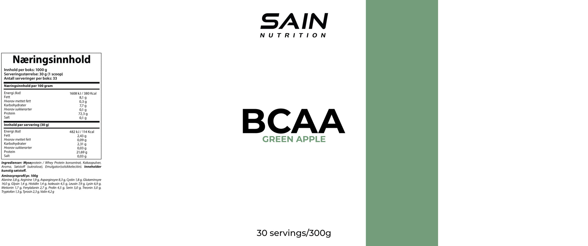 bcaa, green apple